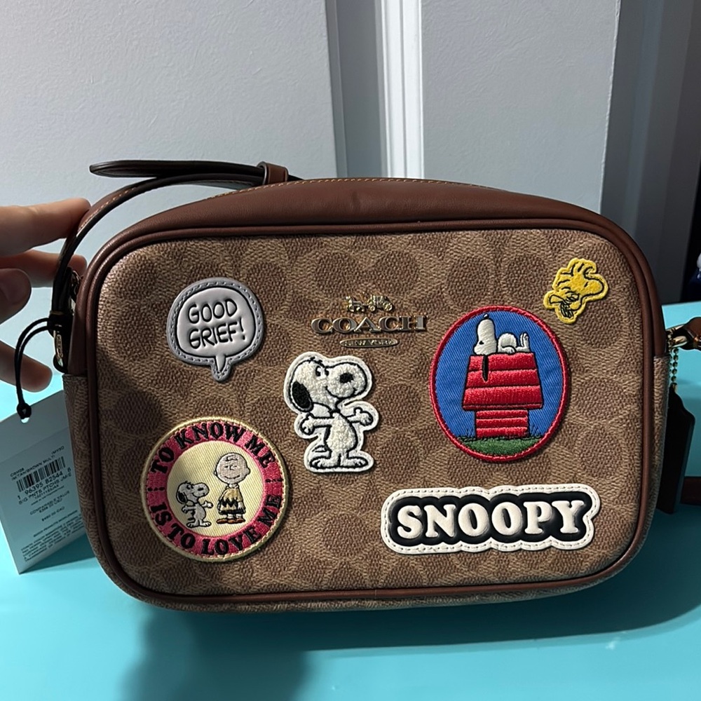 Coach Brown Snoopy crossbody Bag